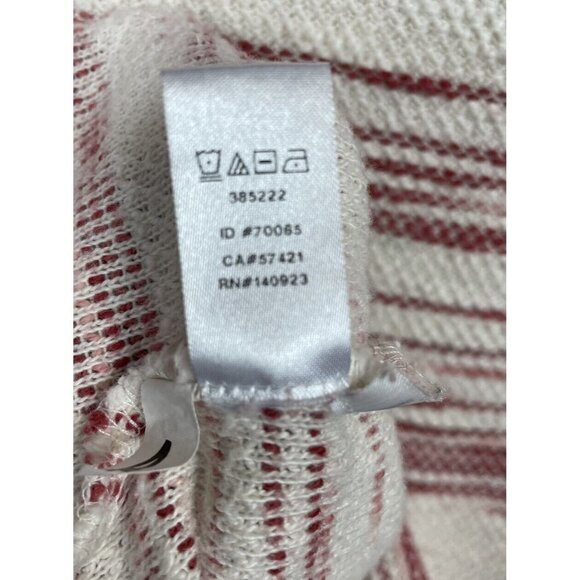 Lou & Grey Striped oversized cropped top blouse short sleeve sweater, sz M, GUC - Picture 4 of 6